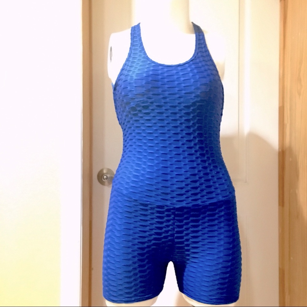 Ruched butt bodysuit honeycomb texture l/xl